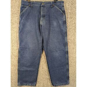 Wrangler Fleece‎ Lined Jeans Mens 36X30 94GRWSW Blue Denim Carpenter Workwear